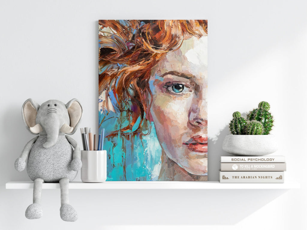 Young Woman Portrait Aluminum Print