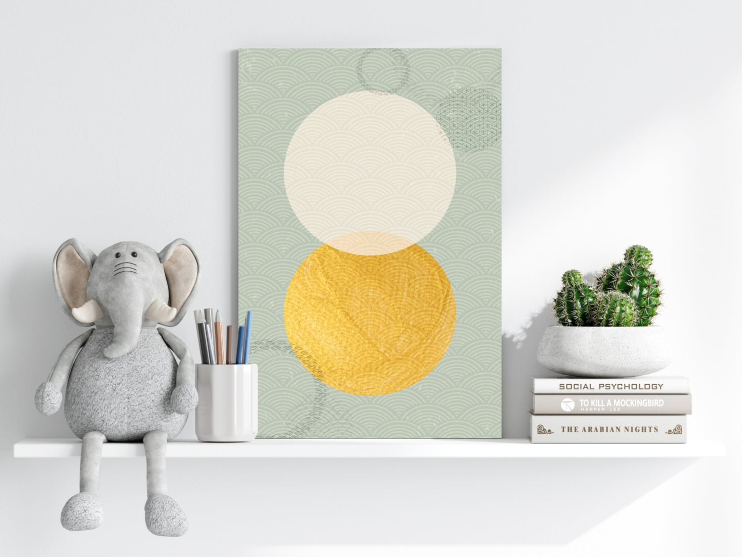 Abstract Art Dots V1 Aluminum Print