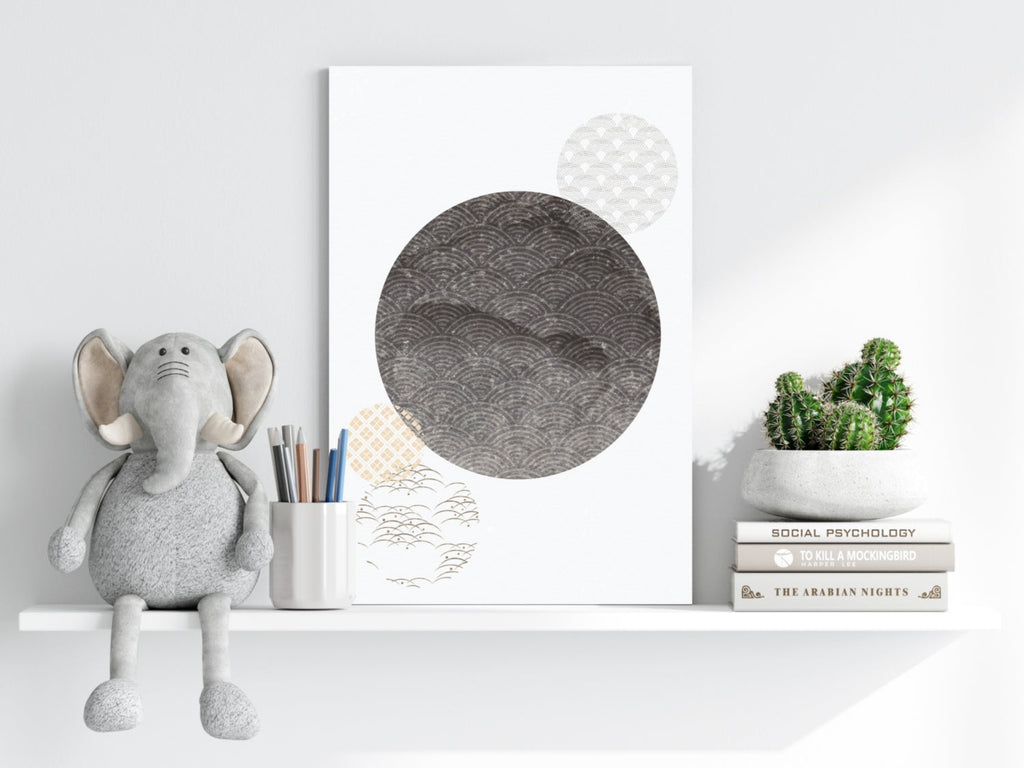 Abstract Art Dots V2 Aluminum Print