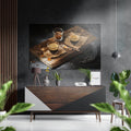 Coffee Brushed Aluminium Dibond Wall Art