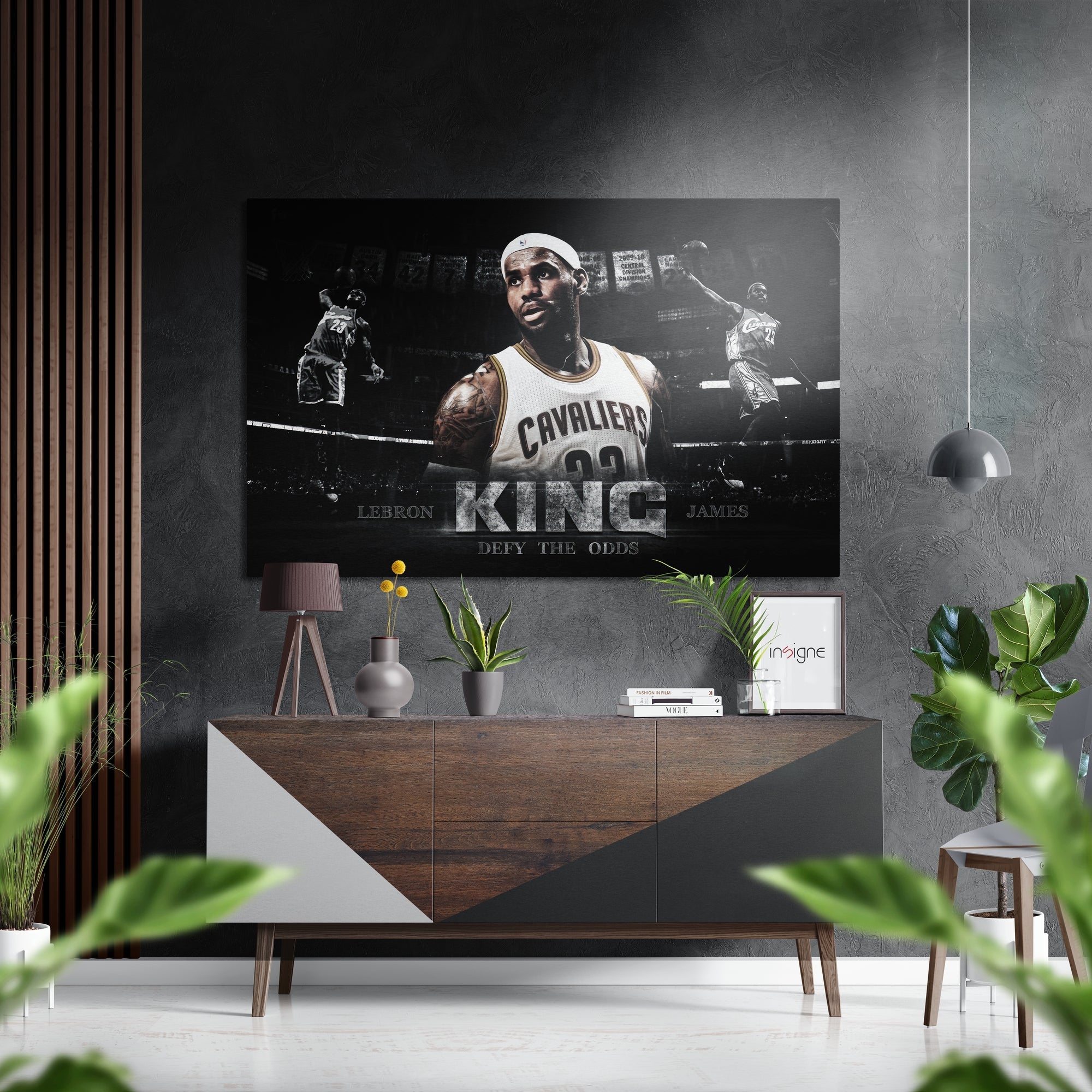 LeBron James Brushed Aluminium Dibond Wall Art