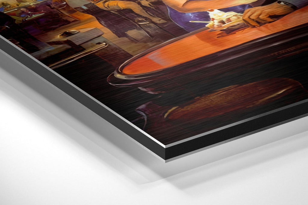 Marilyn, Elvis, Humphrey, James Brushed Aluminium Dibond Wall Art