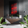 Slow Progress is Better Brushed Aluminium Dibond Wall Art