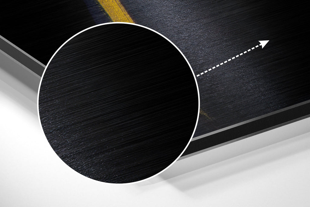 Yellow Stance Brushed Aluminium Dibond Wall Art