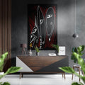 Abstract Faces Brushed Aluminium Dibond Wall Art