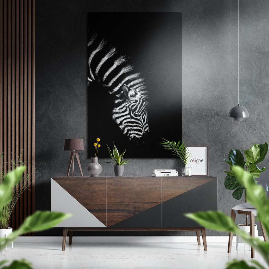 Zebra Brushed Aluminium Dibond Wall Art