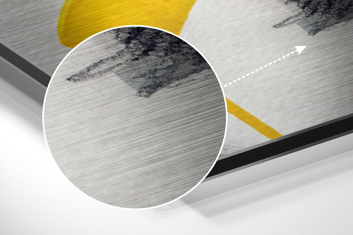 Sssh Brushed Aluminium Dibond Wall Art