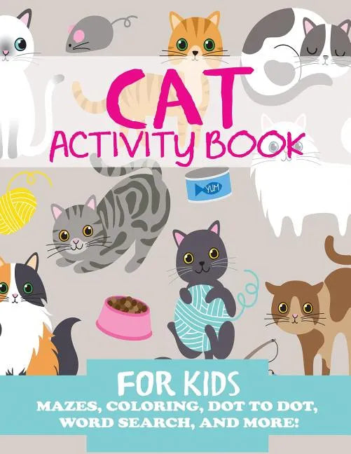 Cat Activity Book for Kids - Paperback