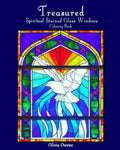 Treasured: Spiritual Stained Glass Windows Coloring Book - Paperback