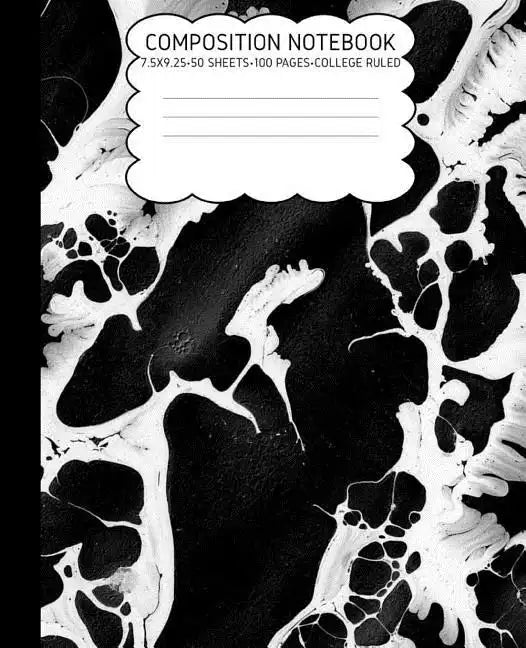 College Ruled Composition Notebook: Marble Cute Composition Notebook College Rule 7.5 X 9.25 100 Pages - Paperback