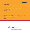 On Intercultural Management. Bulgaria and Germany Doing Business - Paperback