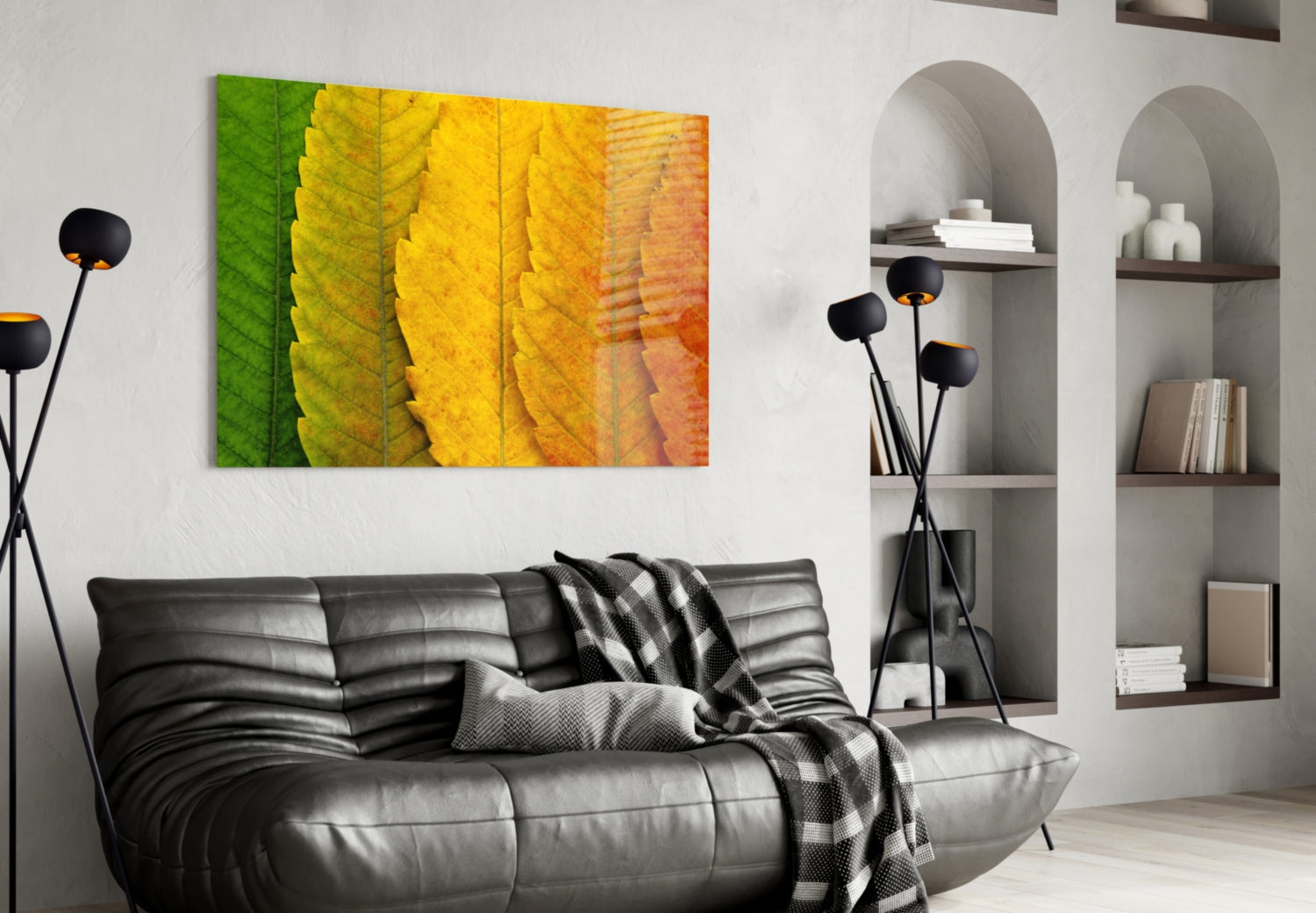 Autumn Leaves Glass Wall Art