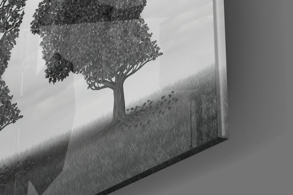Autumn of Thoughts Glass Wall Art