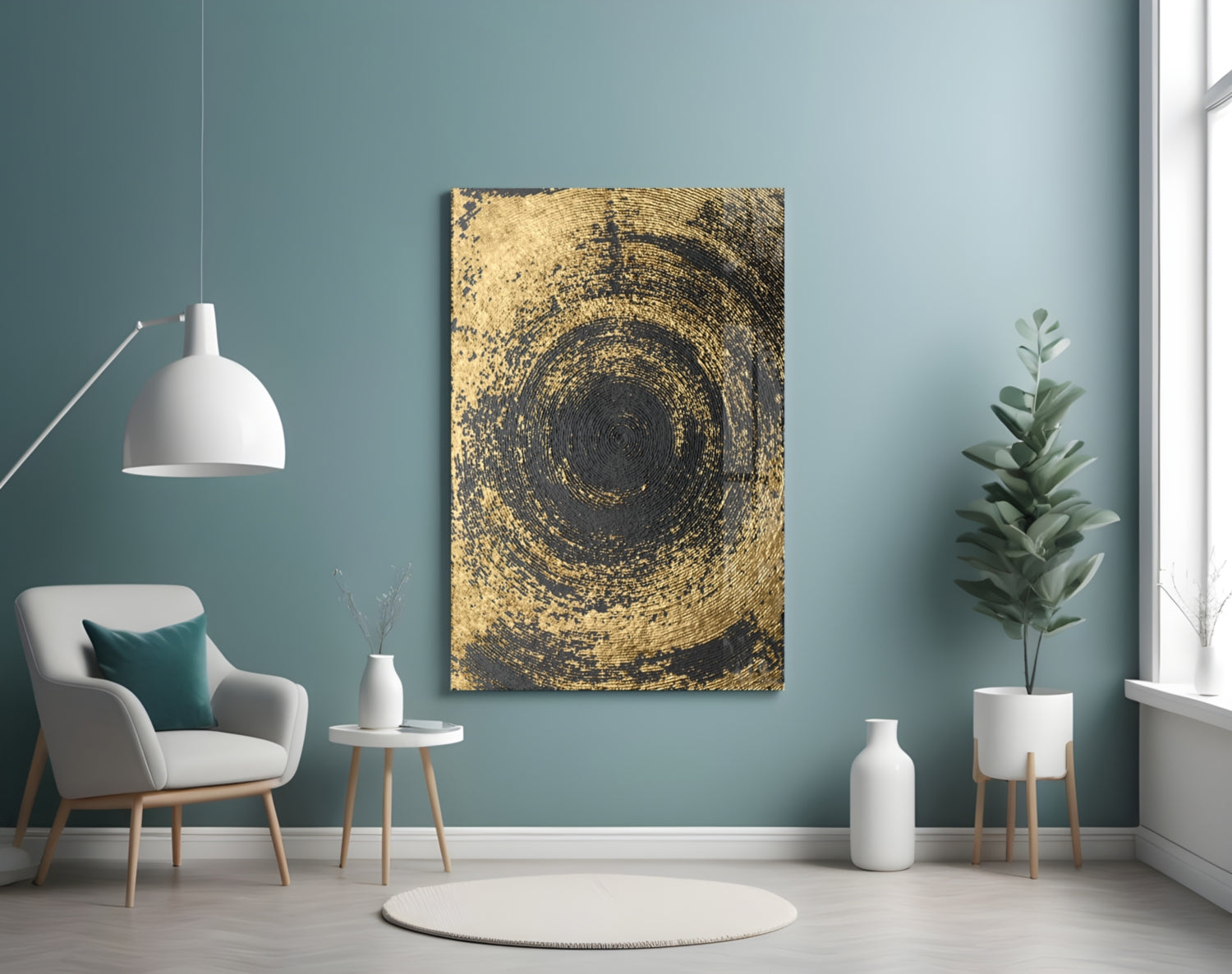 Abstract Loop Glass Wall Art