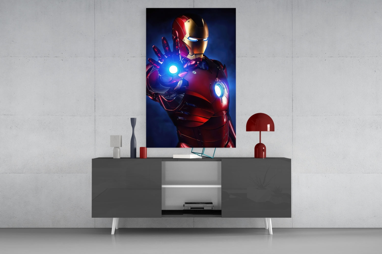 Iron Man Glass Art