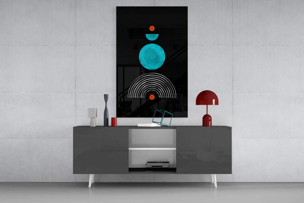 Dot Under the Rainbow Glass Wall Art