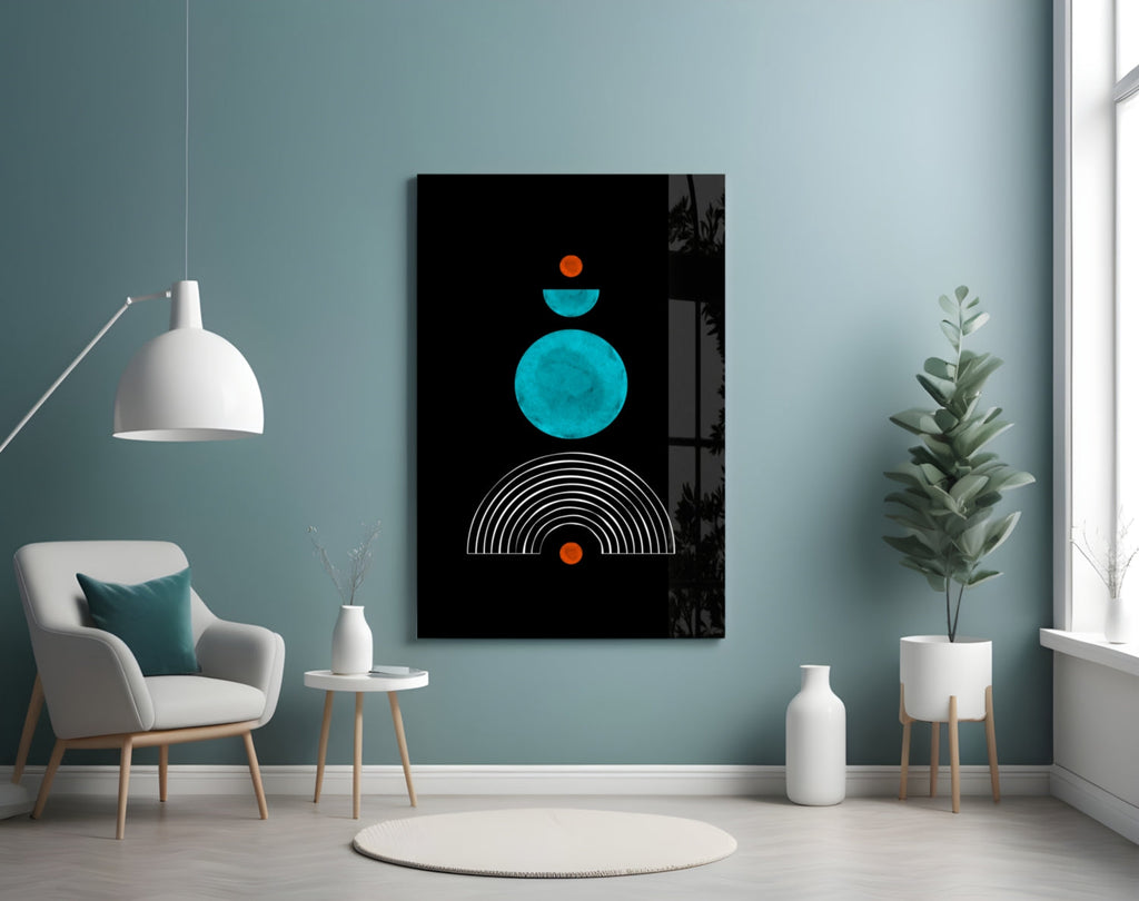 Dot Under the Rainbow Glass Wall Art