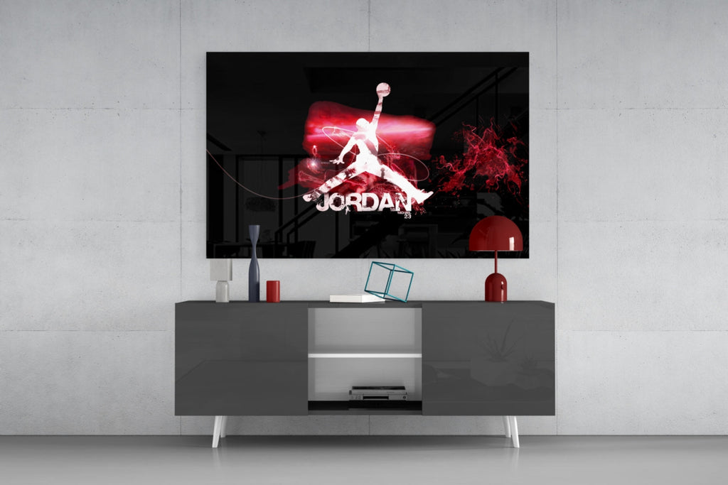 Michael Jordan Glass Wall Art
