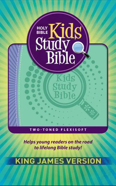 KJV Kids Study Bible, Flexisoft (Red Letter, Imitation Leather, Purple/Green) - Imitation Leather