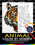 Animals Color by Numbers for Adults: Adults Coloring Book Stress Relieving Designs Patterns - Paperback