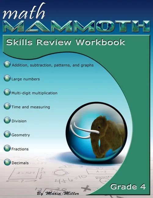 Math Mammoth Grade 4 Skills Review Workbook - Paperback