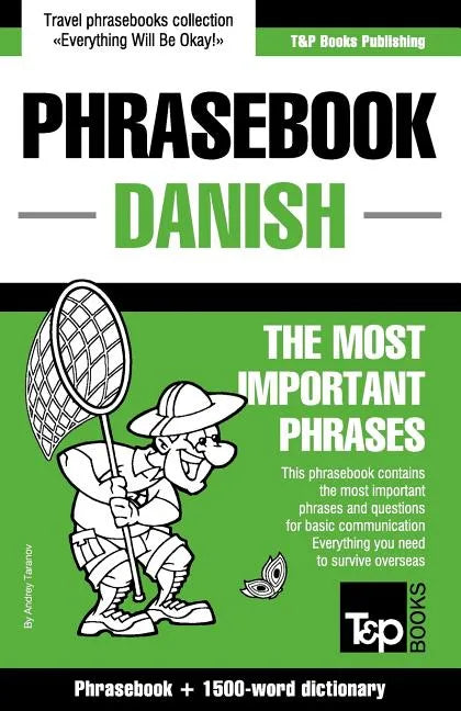 Danish phrasebook and 1500-word dictionary - Paperback