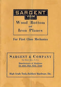 Sargent VBM Wood Bottom And Iron Planes For First Class Mechanics: Catalog Reprint from 1913 - Paperback