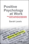 Positive Psychology at Work - Hardcover