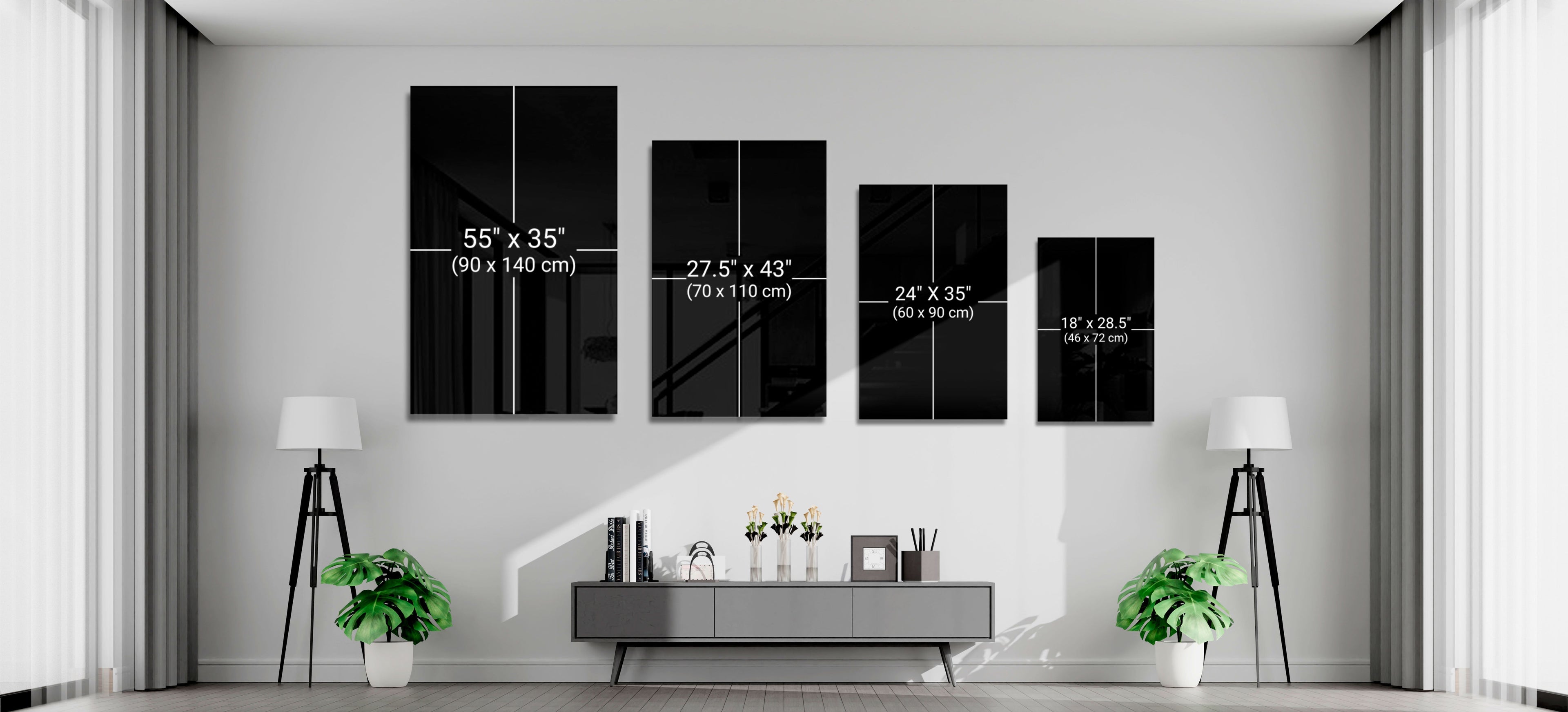 Golden Deer Glass Wall Art