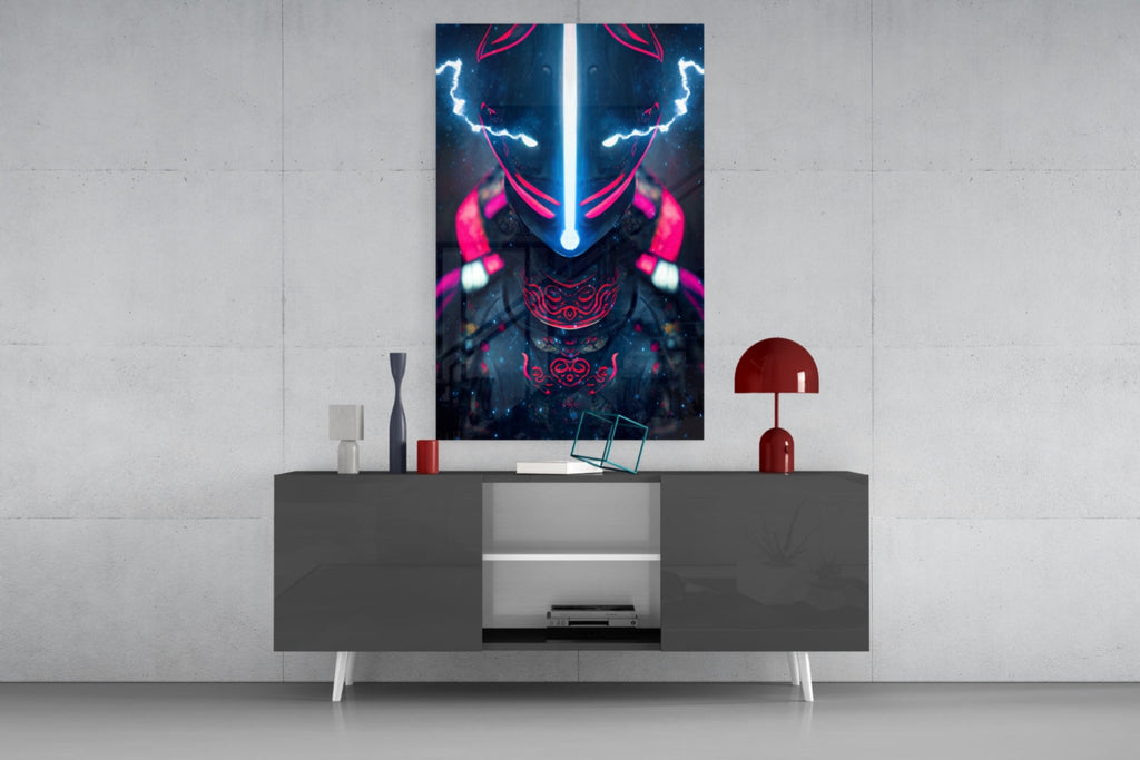 Thunder Fighter Glass Wall Art  || Designer Collection