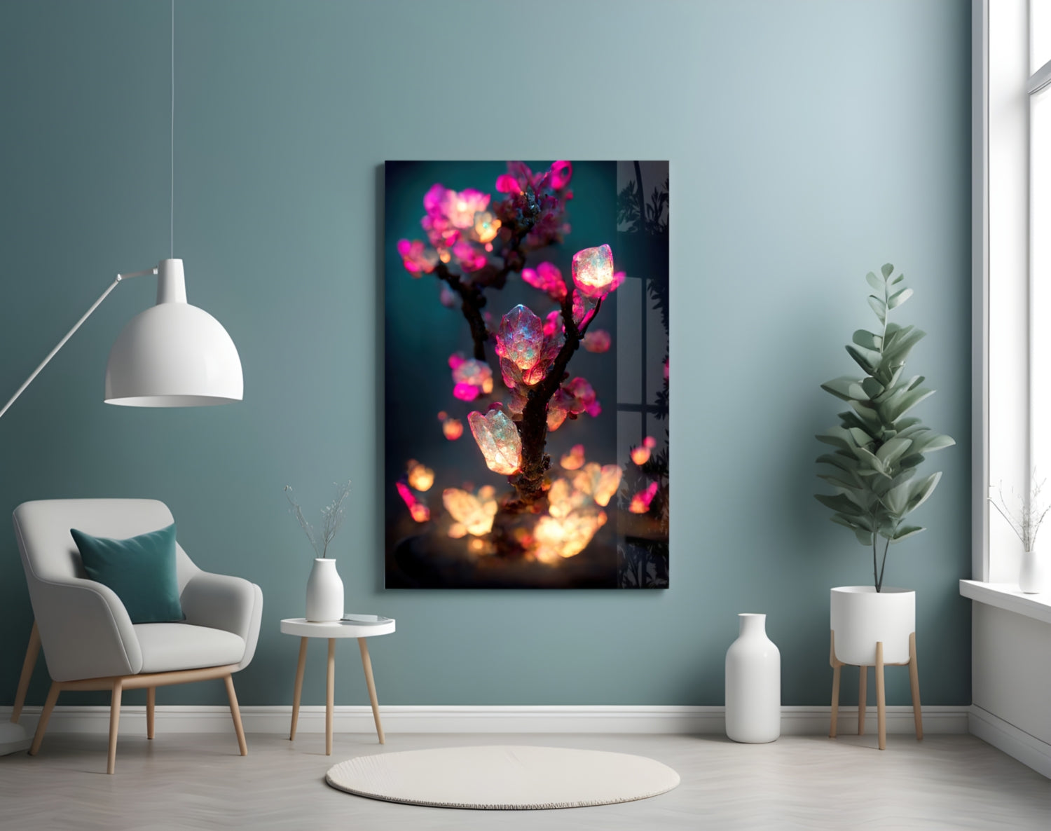 Fire Blooms Glass Art  || Designer Collection