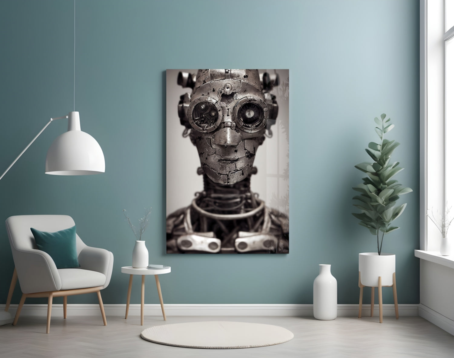 To be a Machine Glass Wall Art || Designer Collection