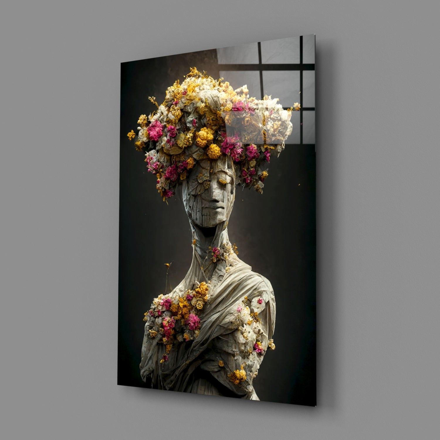 Abandoned Statue Glass Art  || Designer Collection