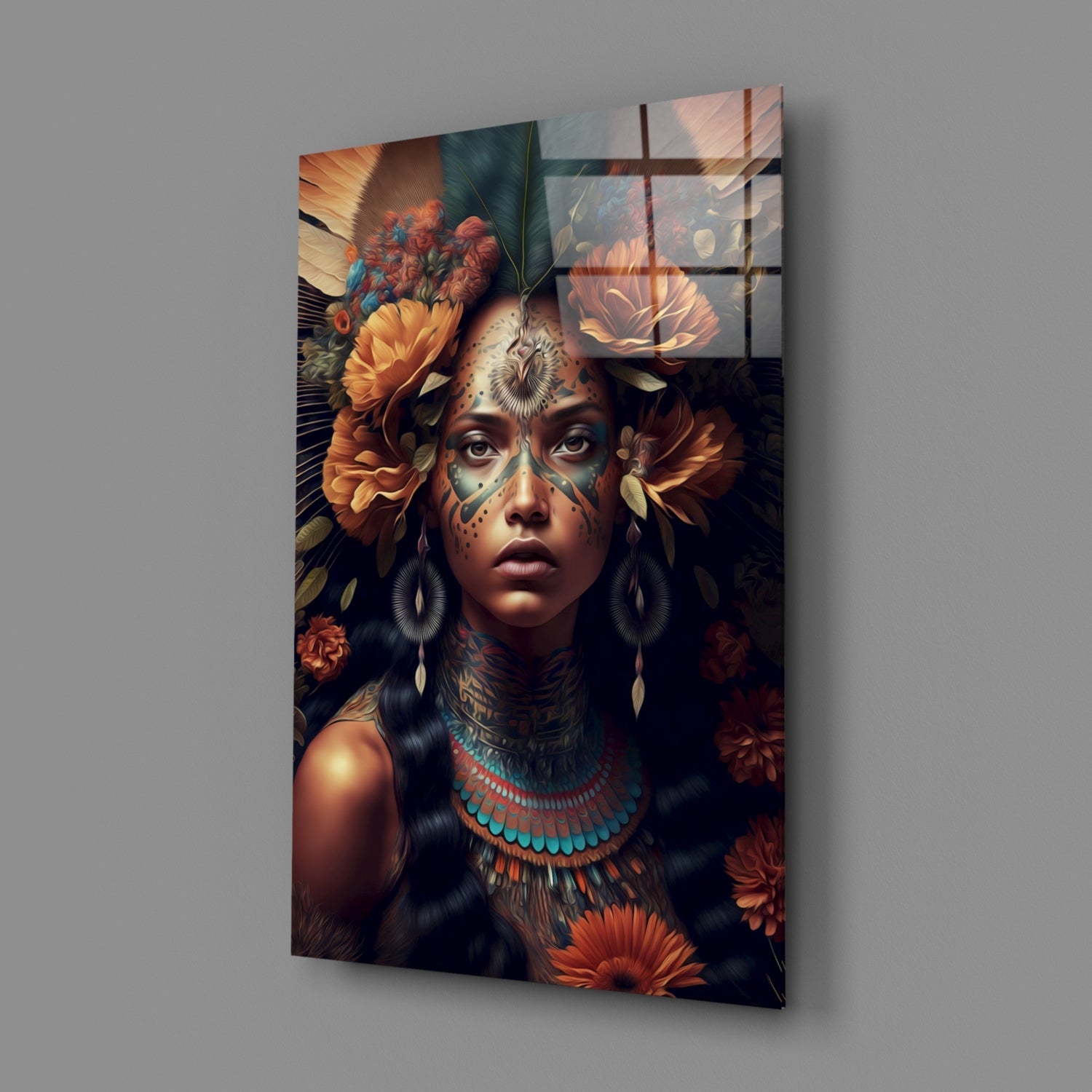 Beauty of the Clan Glass Wall Art  || Designer Collection
