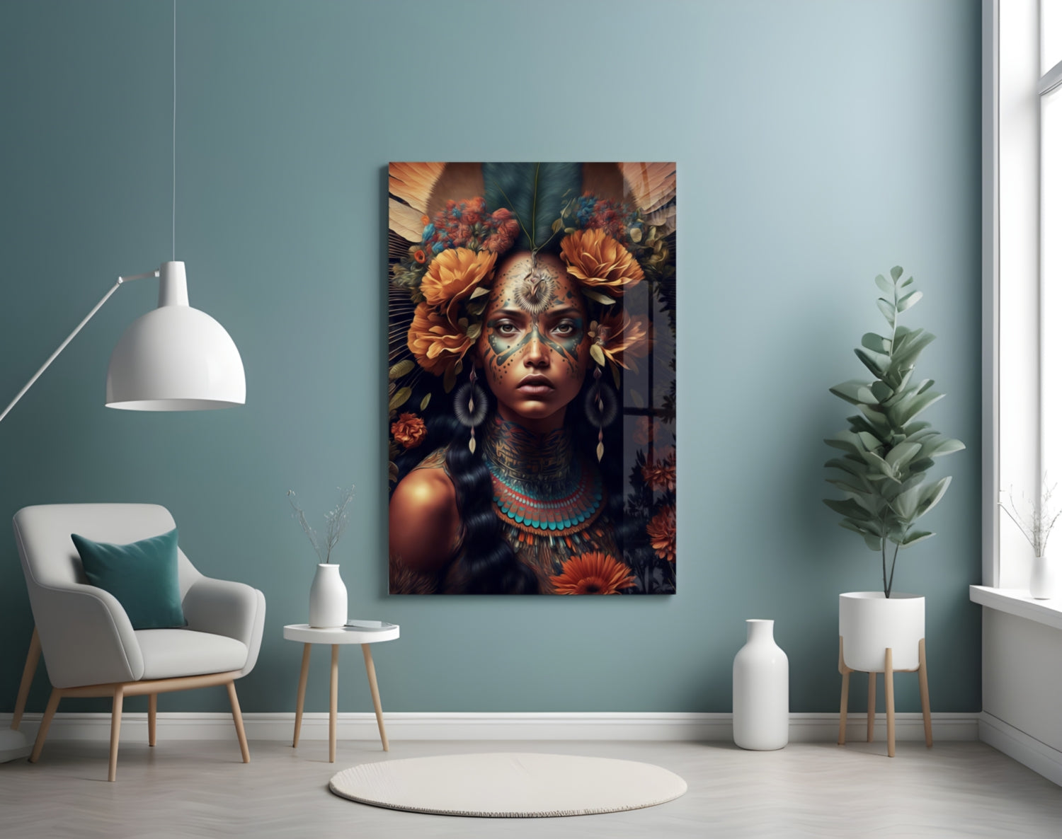 Beauty of the Clan Glass Wall Art  || Designer Collection