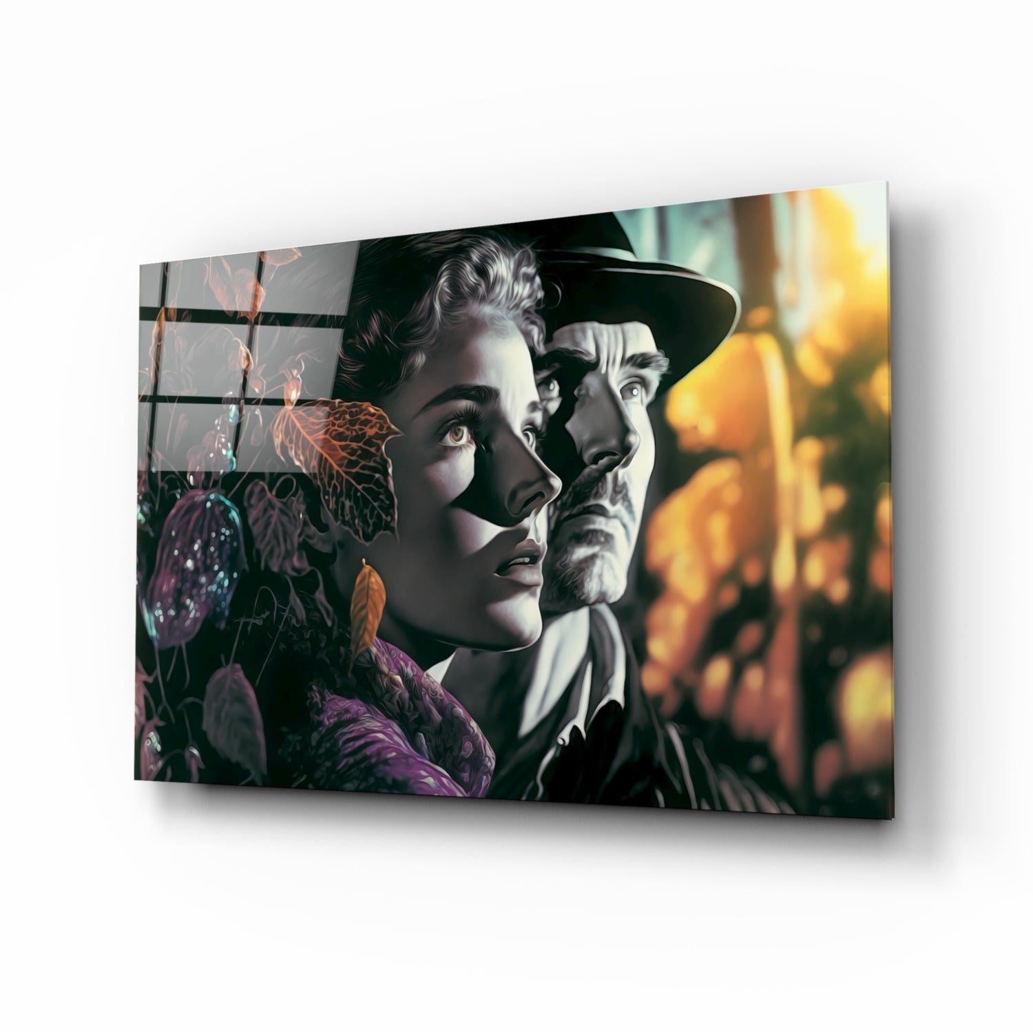 Nostalgic Scenes Glass Wall Art  || Designer Collection
