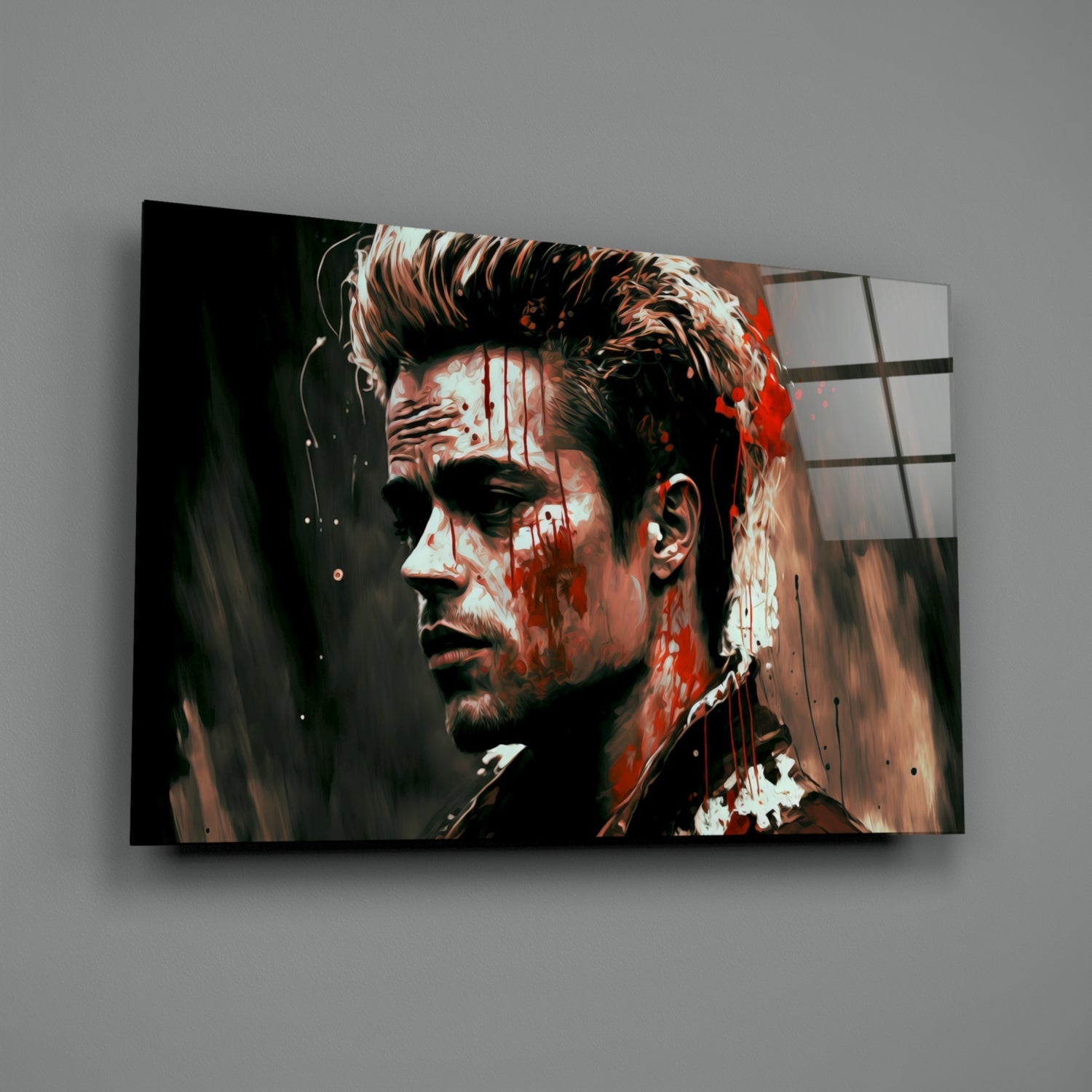 Fight Club - Tyler Durden Glass Wall Art  || Designer Collection