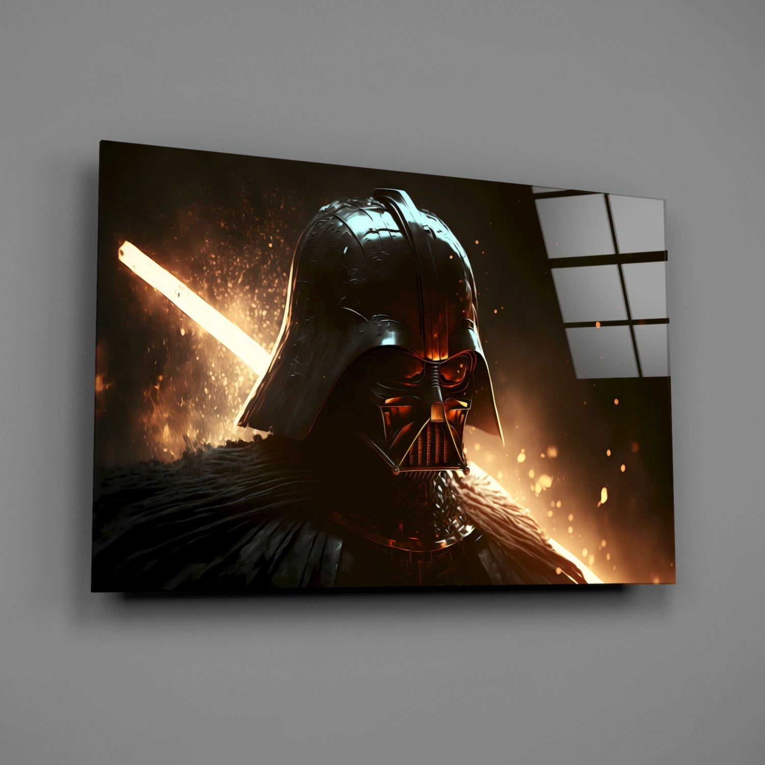 Darth Vader Glass Wall Art  || Designers Collection