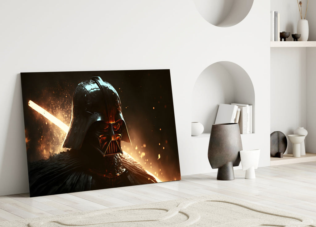 Darth Vader Glass Wall Art  || Designers Collection