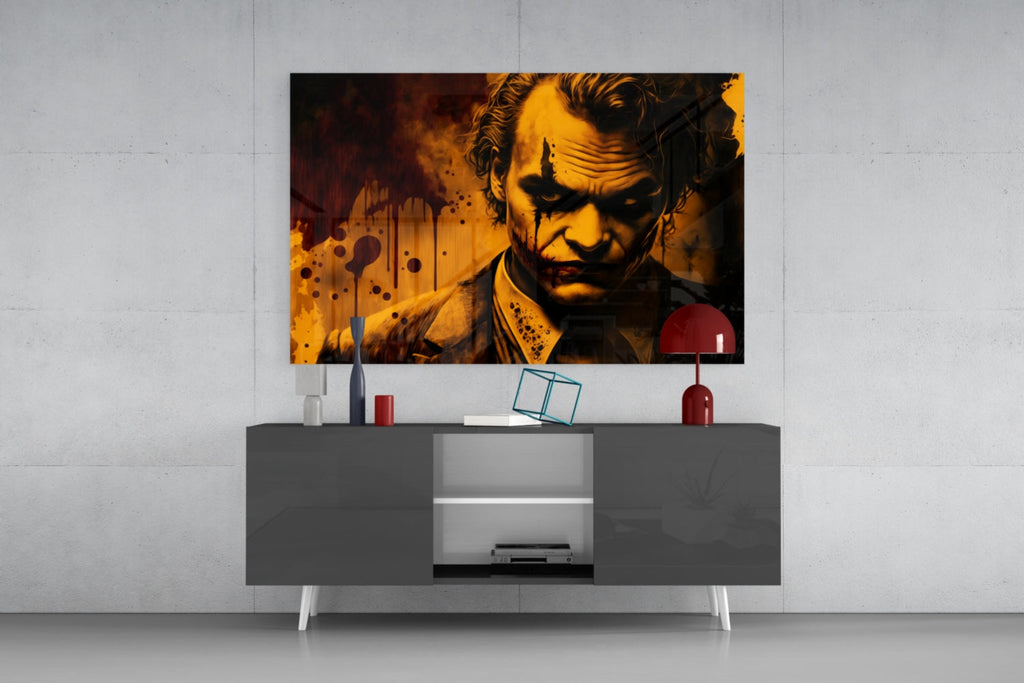 Joker Glass Wall Art  || Designer Collection