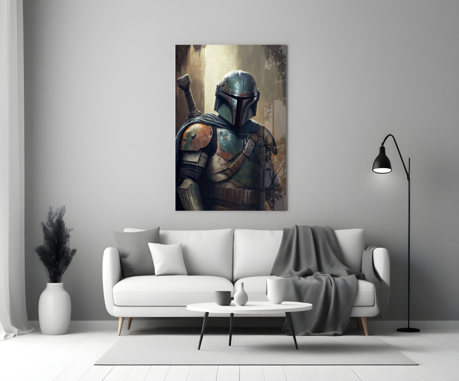 Boba Fett Glass Wall Art  || Designer Collection