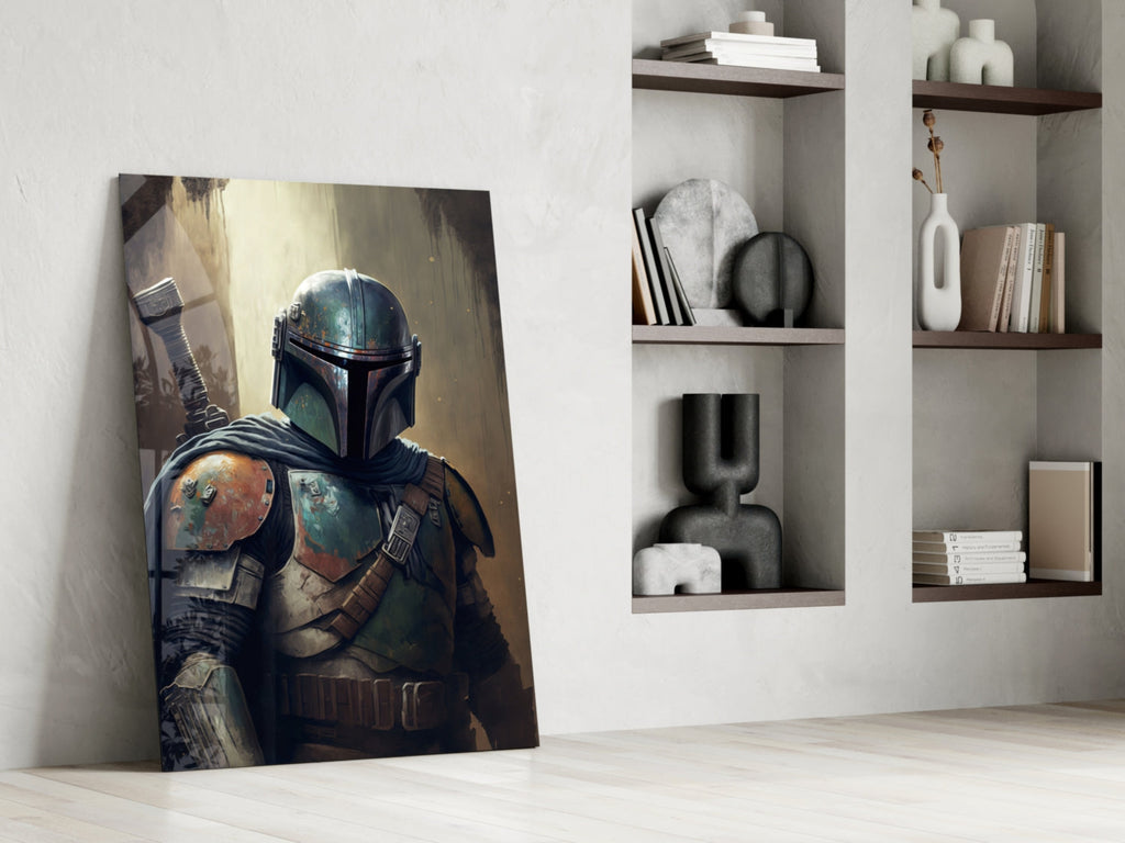 Boba Fett Glass Wall Art  || Designer Collection