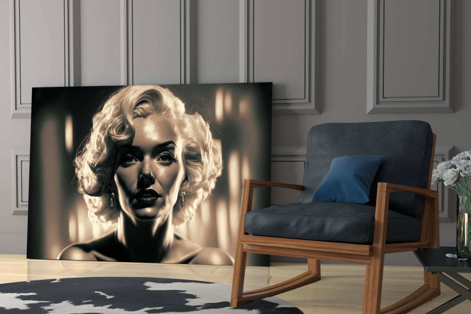 Marilyn Monroe Glass Wall Art  || Designer Collection