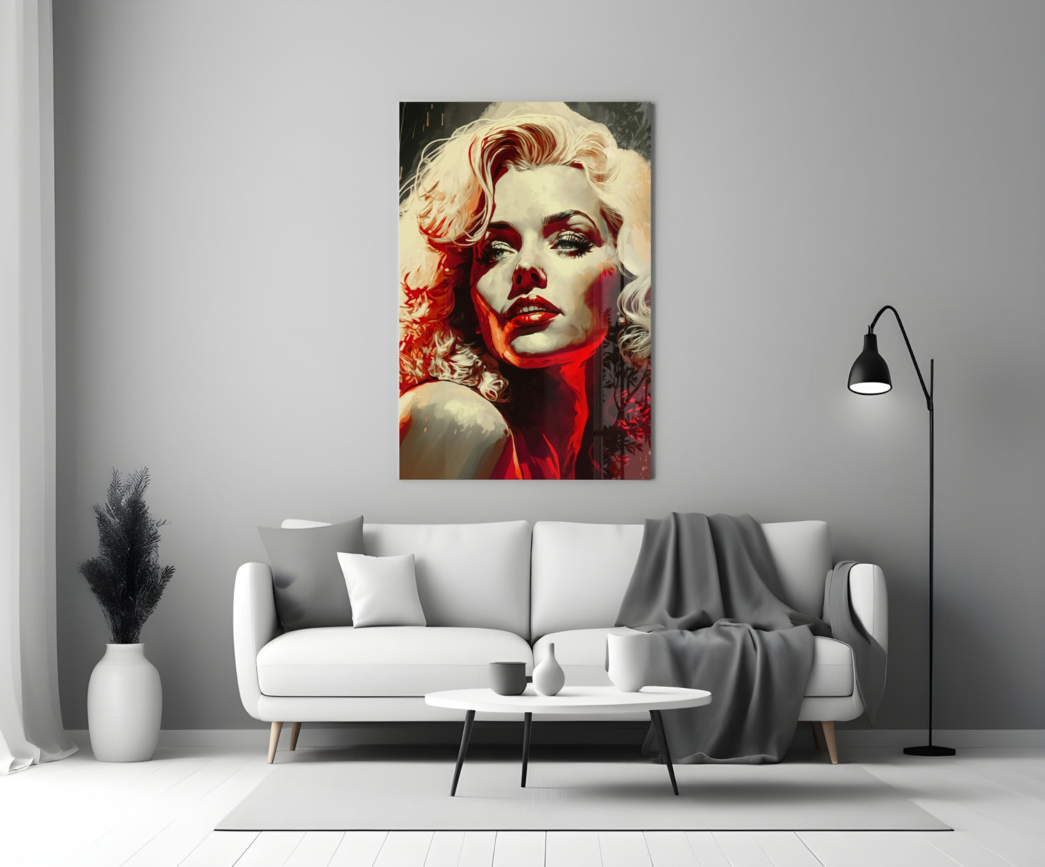 Marilyn Monroe Glass Wall Art  || Designer Collection