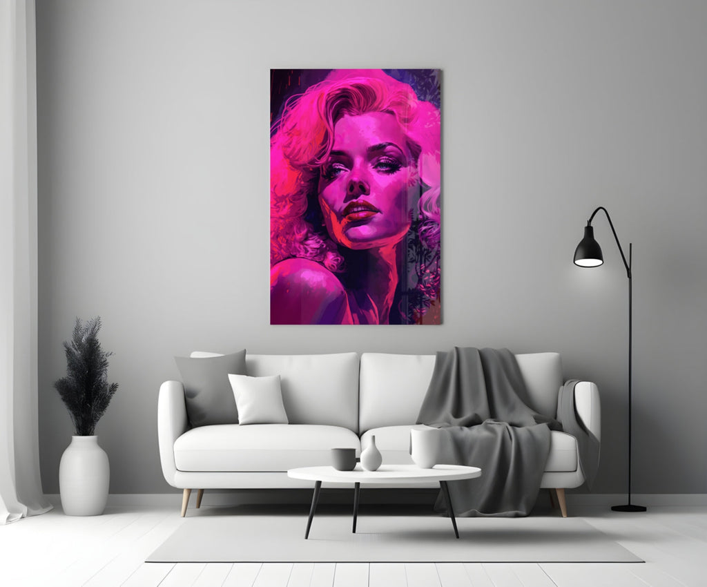 Marilyn Monroe Glass Wall Art  || Designer Collection