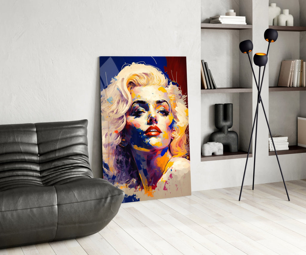 Marilyn Monroe Glass Wall Art  || Designer Collection