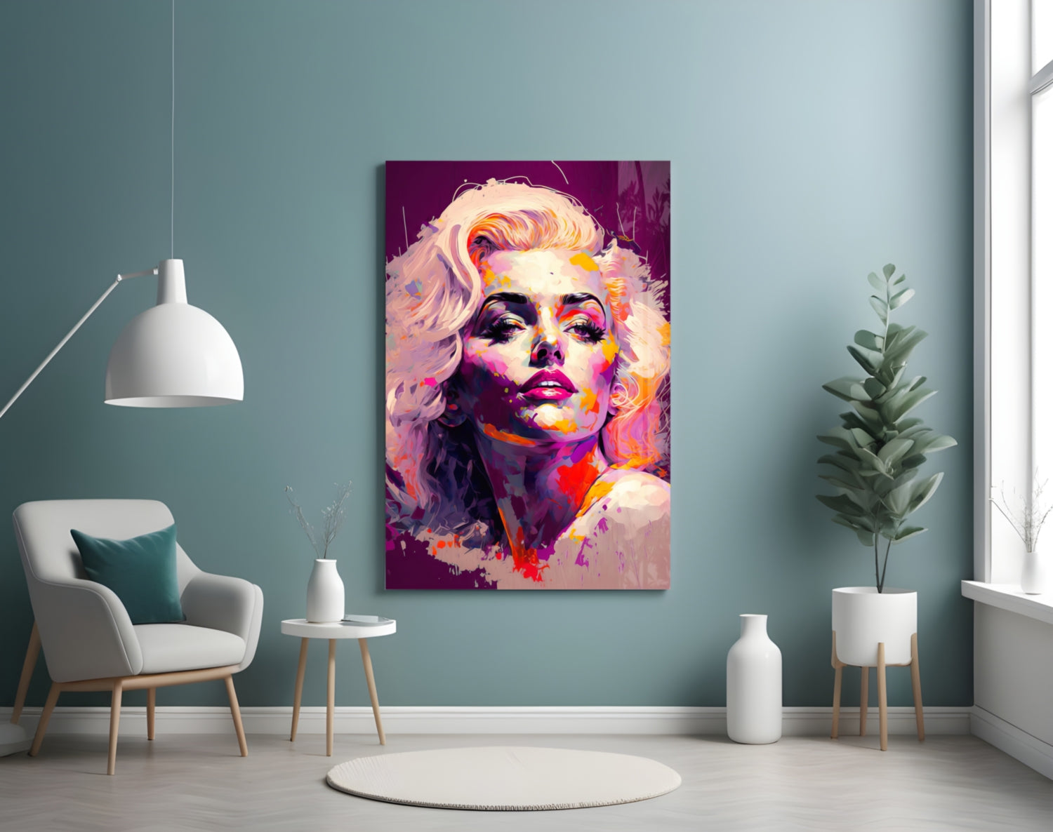 Marilyn Monroe Glass Wall Art  || Designer Collection