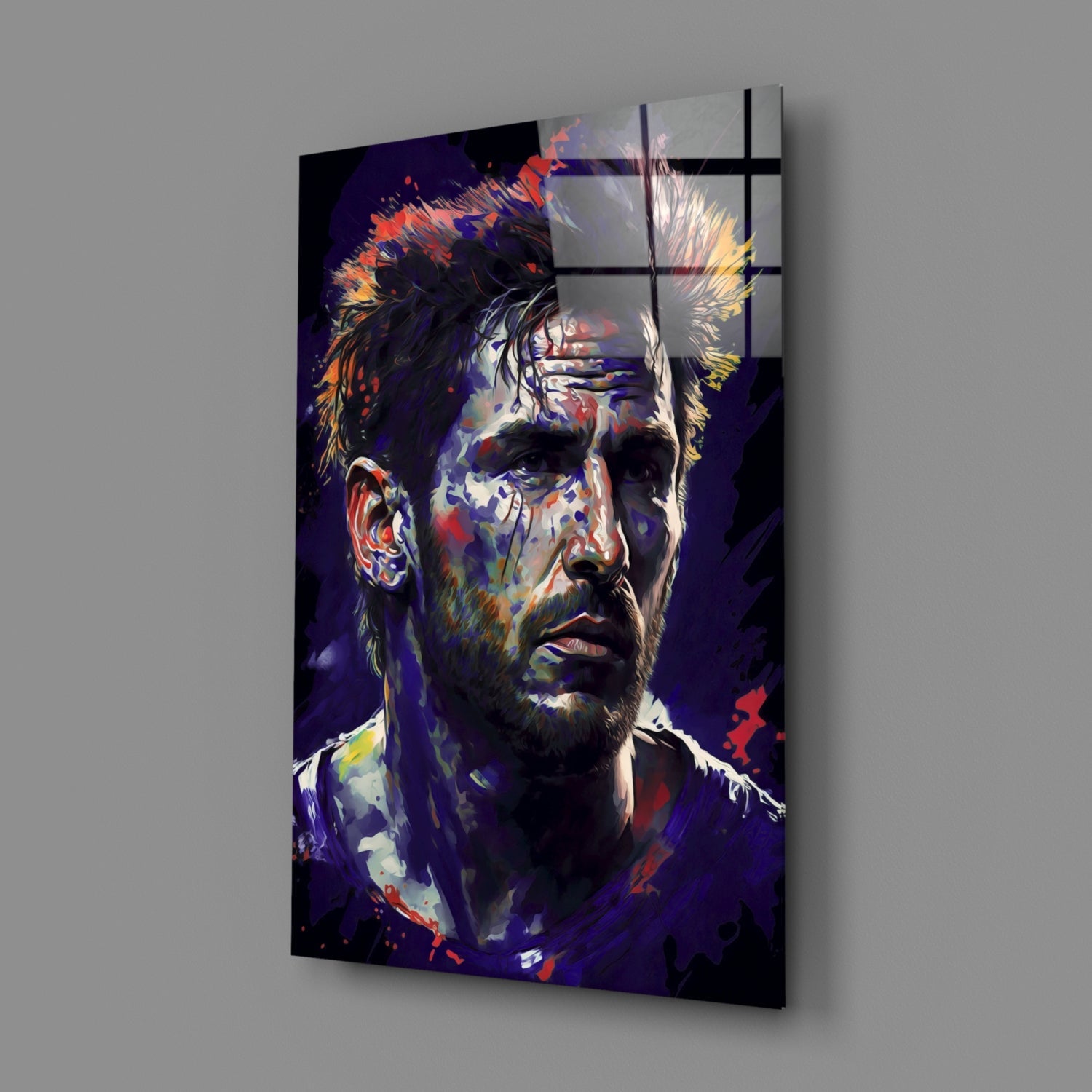 Messi Glass Wall Art  || Designer Collection