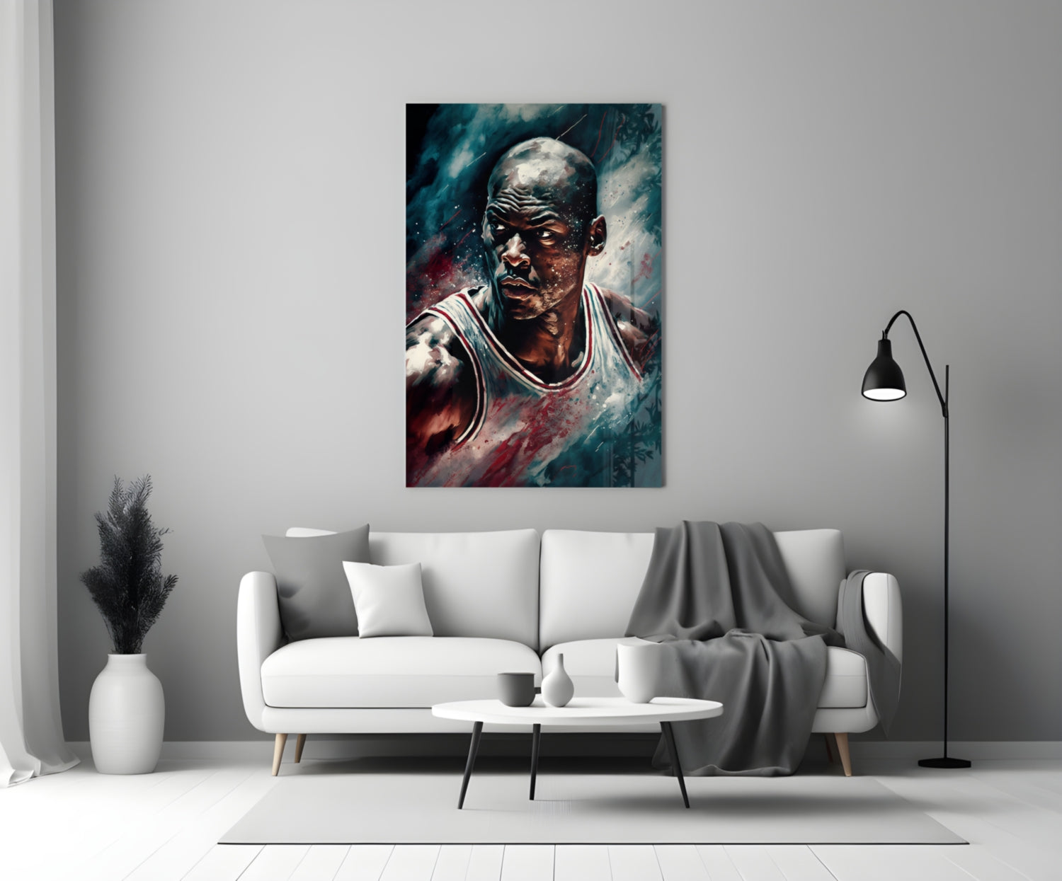 Michael Jordan Glass Wall Art  || Designer Collection