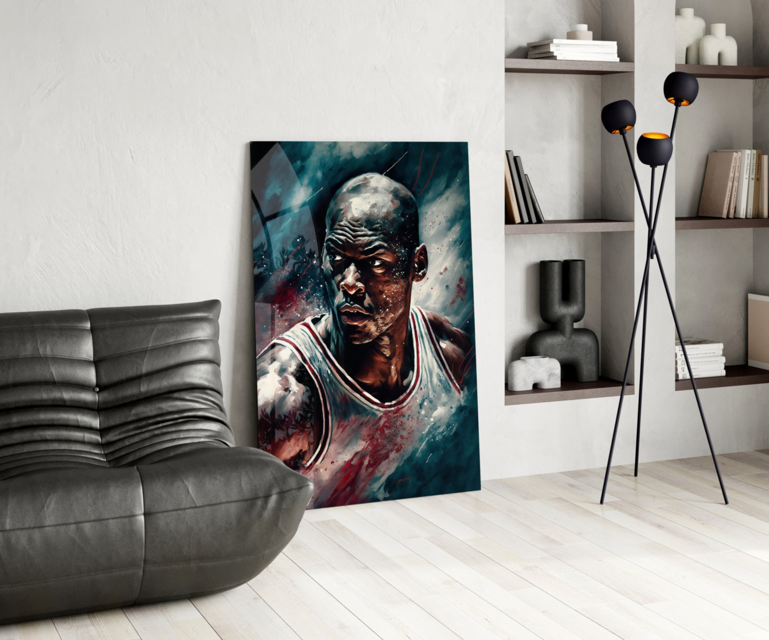 Michael Jordan Glass Wall Art  || Designer Collection